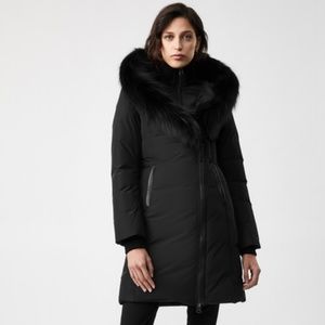 Mackage Kay-P Black Down Fur Hood Parka Coat